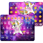 Galaxy Dab Unicorn Emoji Gif Keyboard wallpaper for PC