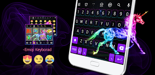 Neon Unicorn  Emoji Keyboard PC screenshot