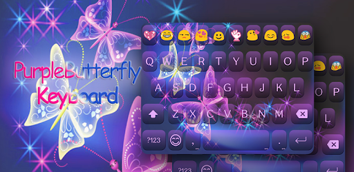 Purple Butterfly Keyboard Skin PC screenshot Purple Butterfly Keyboard Skin PC screenshot