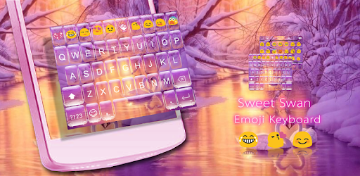 Sweet Swan Emoji Keyboard Skin PC screenshot