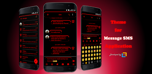 SMS Messages Neon Led Red Theme PC screenshot SMS Messages Neon Led Red Theme PC screenshot