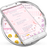 SMS Messages Lovely Bunny Pink Theme for PC