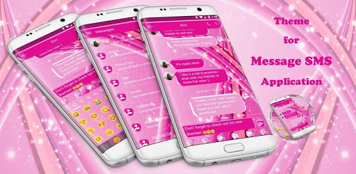 SMS Messages Sparkling Pink Theme PC screenshot