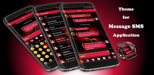 SMS Messages Spheres Red Theme PC screenshot