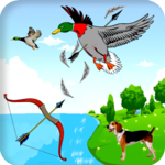 Archery bird hunter icon