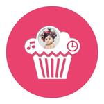 Birthday Song with name, photo on birthday cake icon