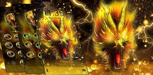 3D Gold Dragon Lock Theme for PC - Free Download & Install on Windows ...