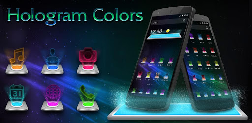 Hologram Colors 3D Theme PC screenshot