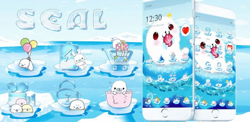 Aquarium Sea Seals Theme Wallpaper PC screenshot