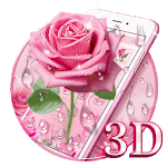 Elegant 3D Pink Rose Theme for PC