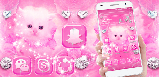 Cute Pink Cat Launcher Theme for PC - Free Download & Install on ...