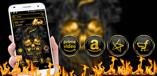 Gold Skull Launcher Theme PC screenshot Gold Skull Launcher Theme PC screenshot