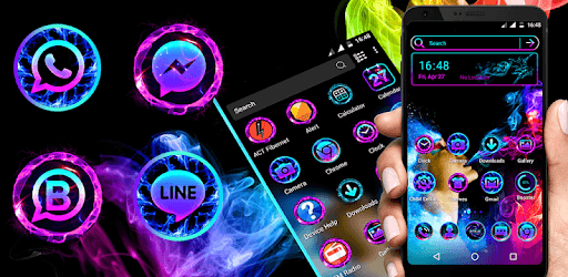 Smoke Colors Launcher Theme PC screenshot
