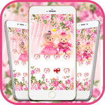 Pink theme teddy bear for PC
