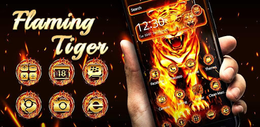 Flaming Tiger Theme PC screenshot