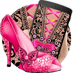 Pink Lace High Heels Theme for PC Pink Lace High Heels Theme for PC
