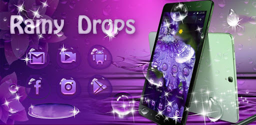 Purple Water Drops Theme PC screenshot Purple Water Drops Theme PC screenshot
