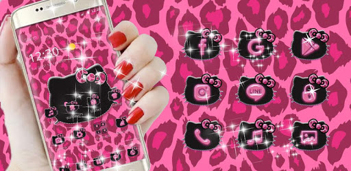 Pink Kitty Shine Leopard Cute Kitten Theme PC screenshot
