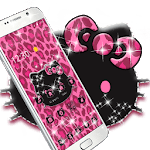 Pink Kitty Shine Leopard Cute Kitten Theme icon