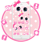 Cute Kawaii Pink Bow Cat Theme for PC