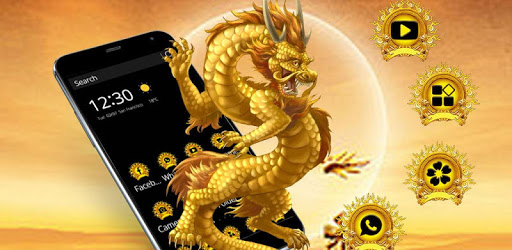 Golden Dragon Totem Luxury Theme PC screenshot