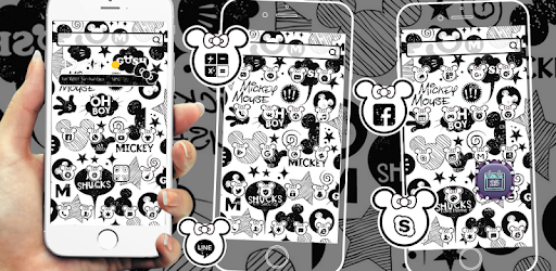 Cute Mouse Black & White Graffiti Theme 3d PC screenshot Cute Mouse Black & White Graffiti Theme 3d PC screenshot