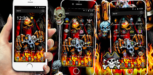 3d hell fire guns skull graffiti theme PC screenshot 3d hell fire guns skull graffiti theme PC screenshot