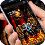 3d hell fire guns skull graffiti theme for PC 3d hell fire guns skull graffiti theme for PC