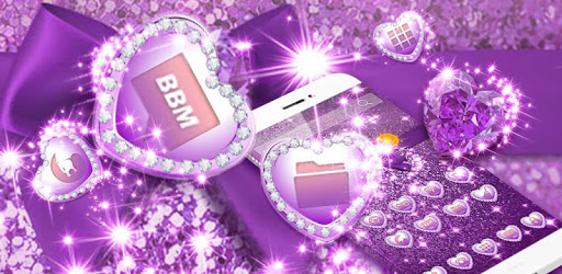 Purple Glitter Bowknot Luxury Theme PC screenshot