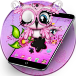 Purple Cute Anime Owl Theme for PC Purple Cute Anime Owl Theme for PC