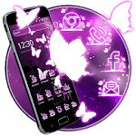 The Neon Butterfly 3D Theme for PC