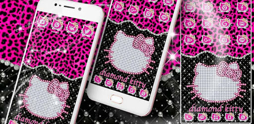 Pink Black Diamond Glitter Kitty Leopard Theme PC screenshot Pink Black Diamond Glitter Kitty Leopard Theme PC screenshot