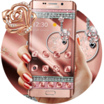 Rose Gold Silk Diamonds Luxury theme for PC