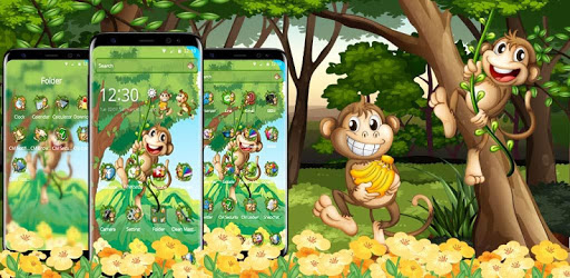 The Cute Cartoon Monkey Theme PC screenshot