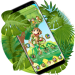 The Cute Cartoon Monkey Theme icon