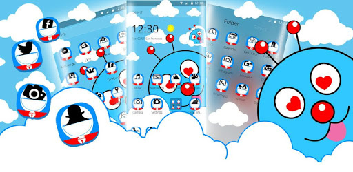Blue Cute Cartoon Theme PC screenshot