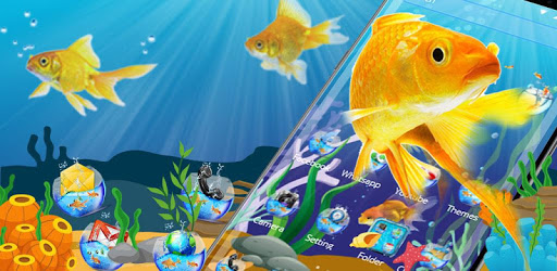 Aquarium Ocean Gold Fish Theme PC screenshot