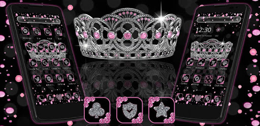 Sparkling Pink crown Theme PC screenshot