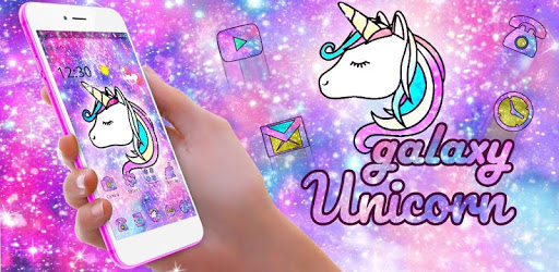 Galaxy Unicorn Shiny Glitter Theme PC screenshot
