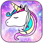 Galaxy Unicorn Shiny Glitter Theme icon