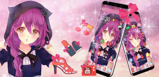Anime Cute Kawaii Girl Theme PC screenshot