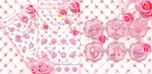 Diamond Rose Pink Theme PC screenshot