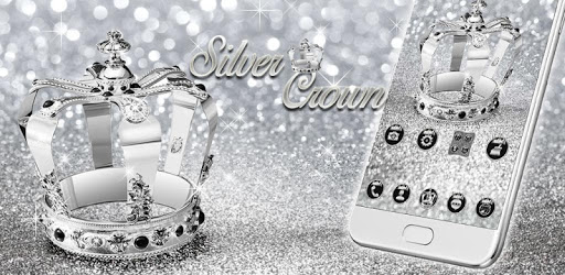 Diamond Crown Silver Glitter Theme PC screenshot