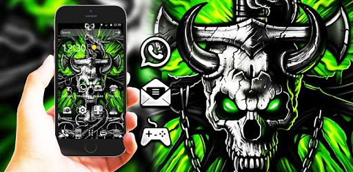 Gothic Metal Graffiti Skull Theme PC screenshot