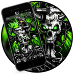 Gothic Metal Graffiti Skull Theme icon