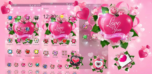 Romantic Love Heart Theme PC screenshot