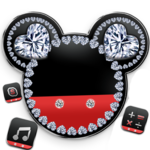 Diamond Mickey Minnie Valentine's Day theme. icon