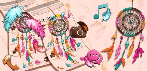 Salmon Pastel Dreamcatcher Theme PC screenshot Salmon Pastel Dreamcatcher Theme PC screenshot