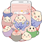 Cartoon adorable pink expression launcher icon