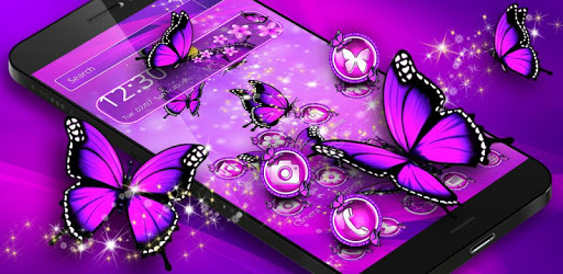 Purple Butterfly Sparkle Themes PC screenshot Purple Butterfly Sparkle Themes PC screenshot